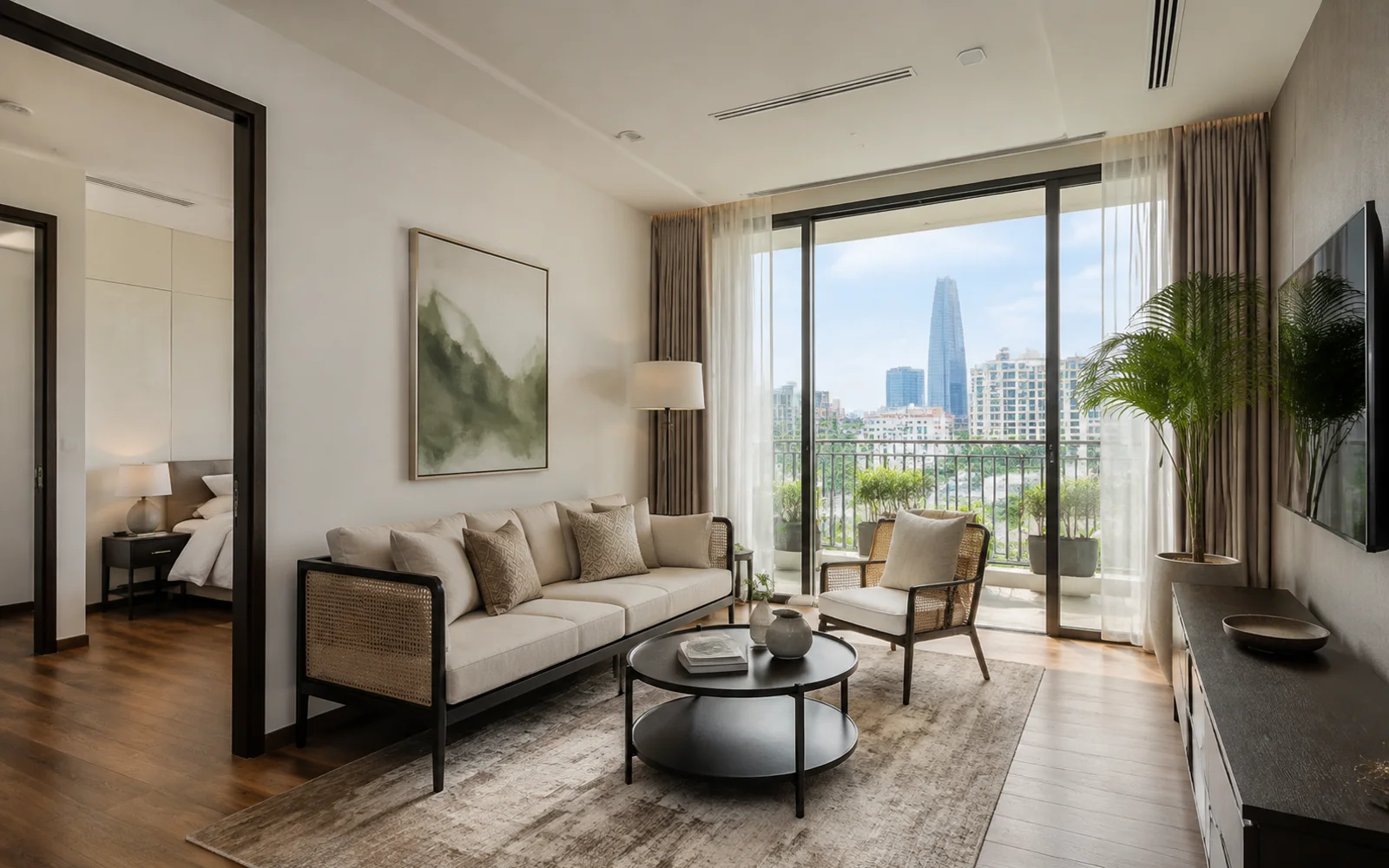 Ho Chi Minh City furnished long-stay apartment living room